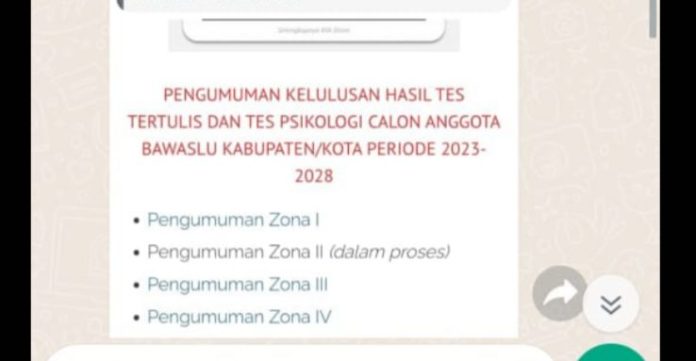 Pengumuman Kelulusan Tes Psikologi Zona 2 Diundur