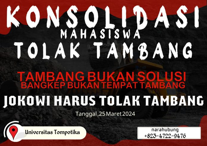 Konsolidasi penolakan tambang batu gamping dari sejumlah mahasiswa.