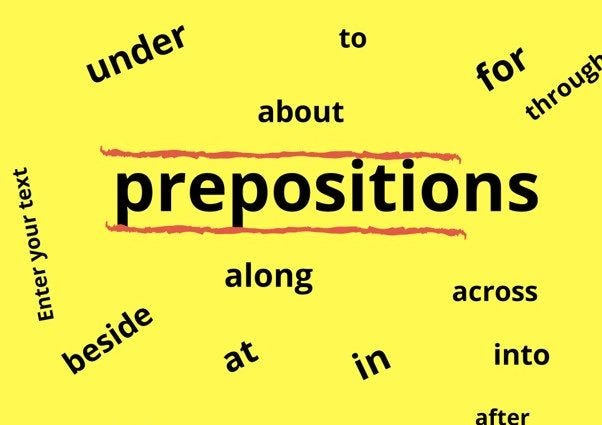 Preposition, Pengertian, Fungsi, dan Contoh Kalimat Preposition