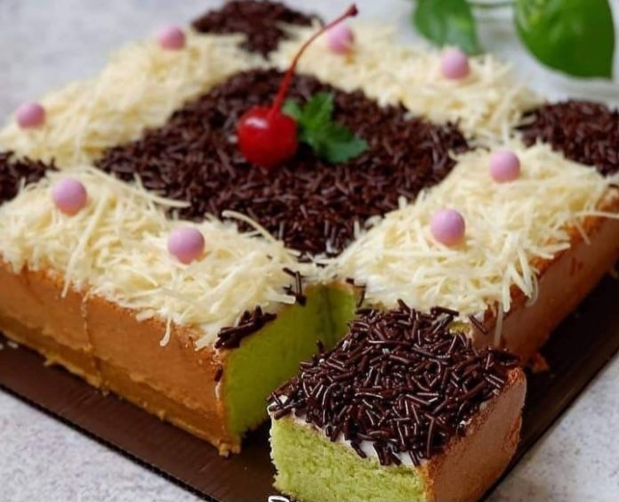 Resep Cake Potong Pandan, Teksturnya Cantik dan Enak