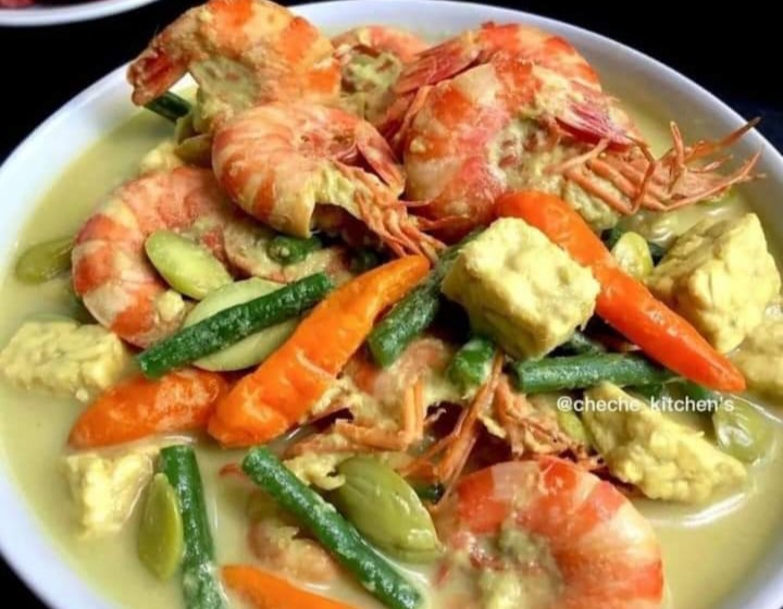 Resep Gulai Udang, Enak Dicampur Tempe