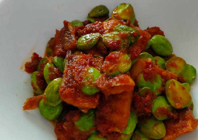 Resep Balado Ikan Asin Pete