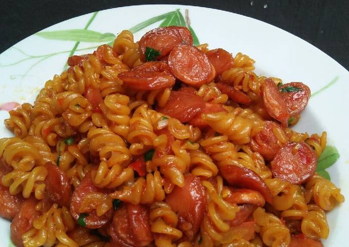 Resep Tumis Macaroni Sosis