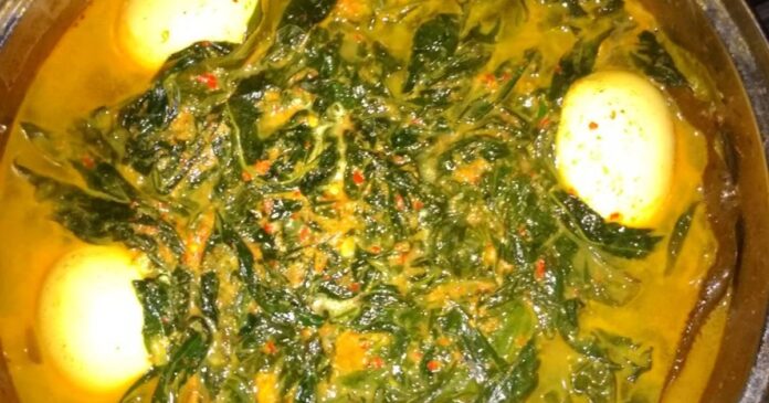 Resep Gulai Telur Campur Daun Singkong